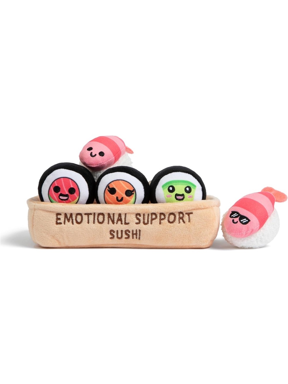 Emotional Support Sushi Plush Toy Set - Pink & Multi